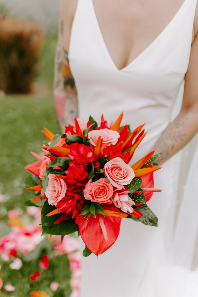 bridal bouquet in st. lucia