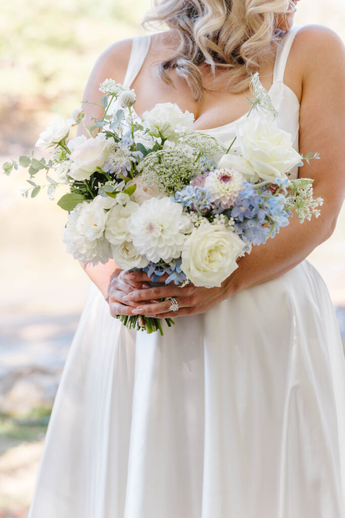 Bridal bouquet on wedding day on October Wedding