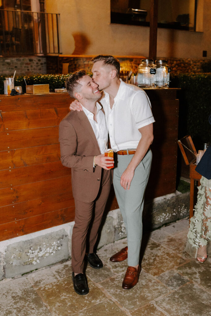 Grooms share love on the night before their wedding