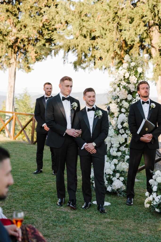 grooms during wedding reception