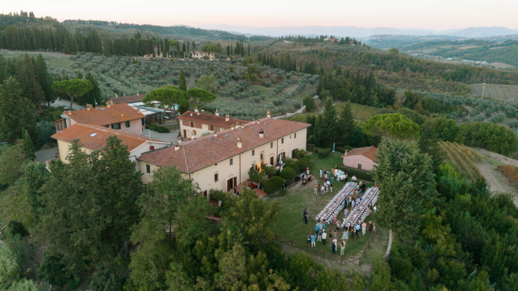 Tuscany drone photo at Borgo Divino