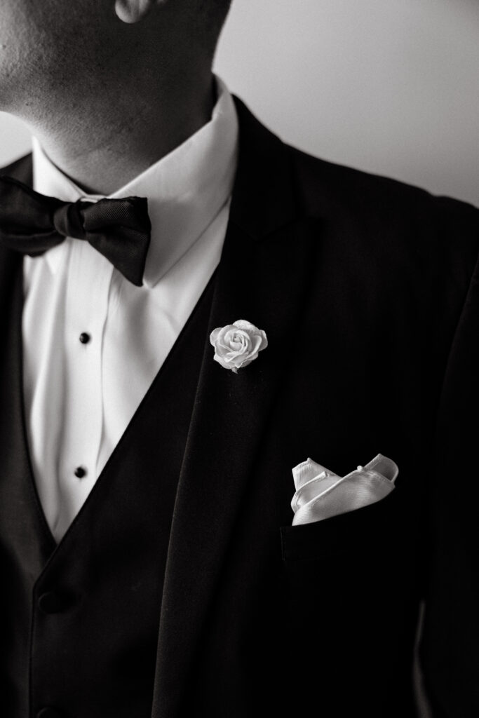 Groom getting ready at the Cliff House Maine wedding