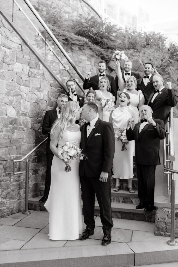 Wedding party at the Cliff House Maine wedding