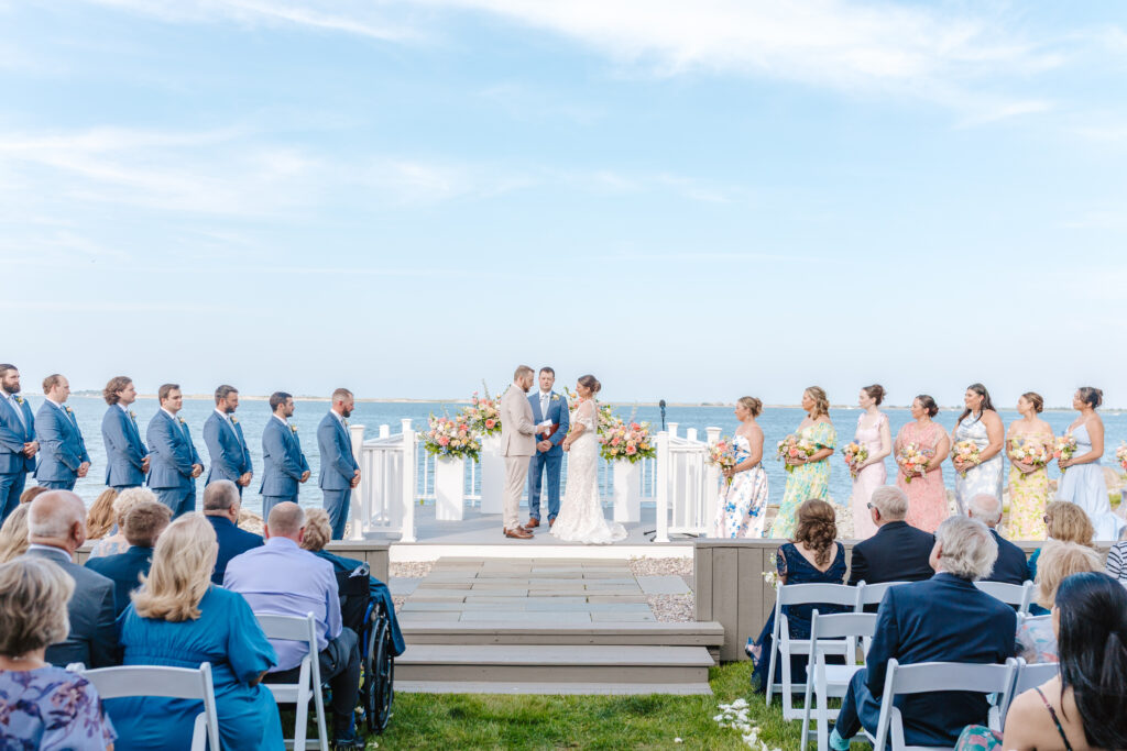 wedding ceremony on the water in cape cod