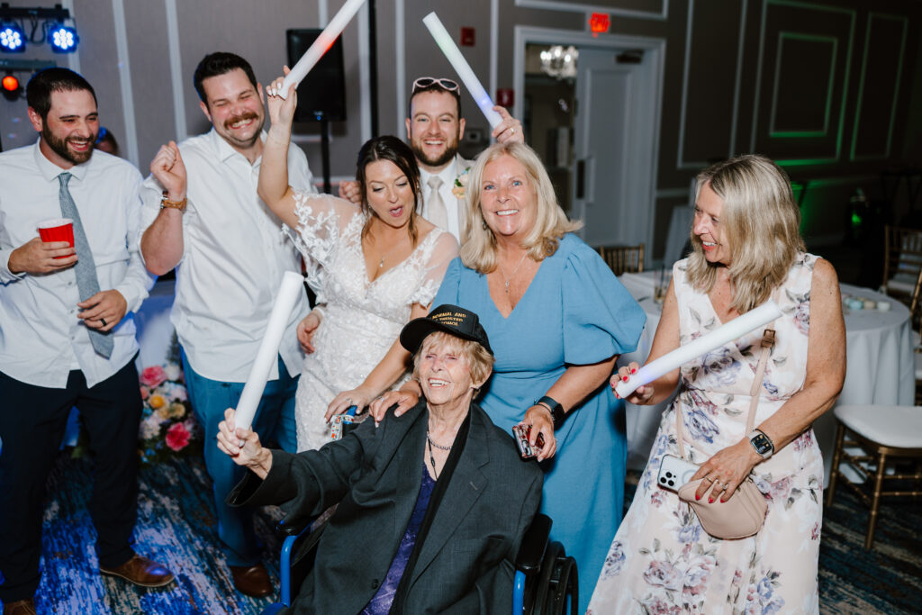 people dance at wedding taken by cape cod wedding photographer