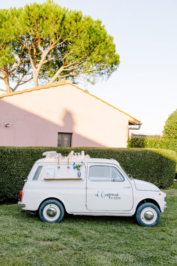 photo of aperol spritz cart in tuscany, italy