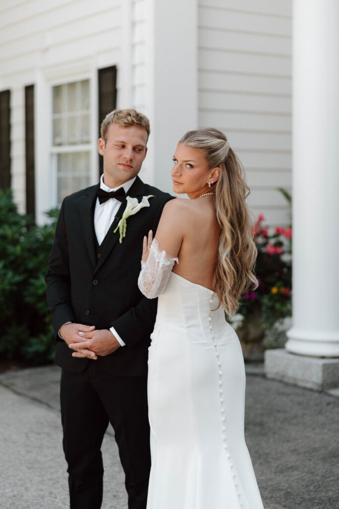Bride and groom portrait at the Floriana wedding venue