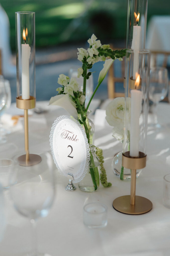 Detail photo of reception table