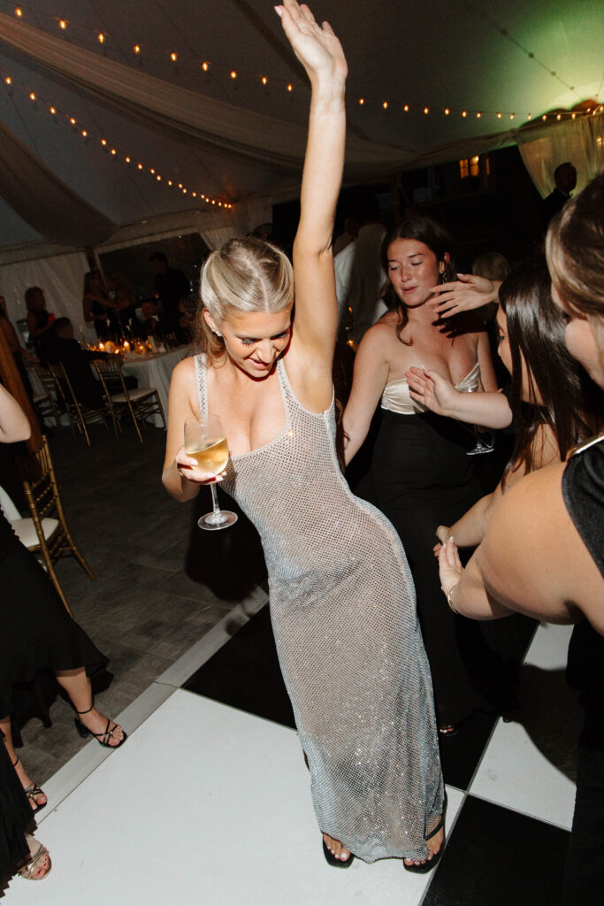 Bride candid photo on dance floor